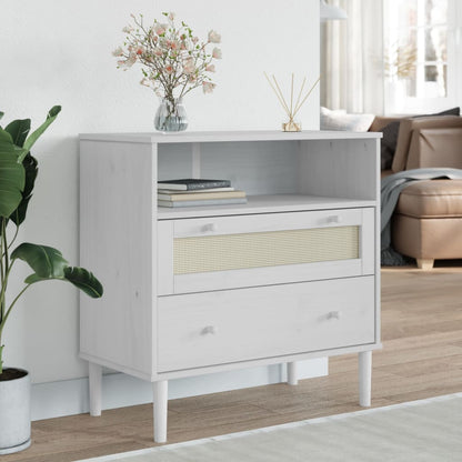 Credenza SENJA Aspetto Rattan Massello Pino