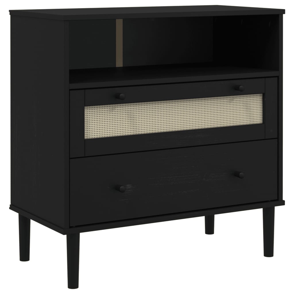 Credenza SENJA Aspetto Rattan Massello Pino