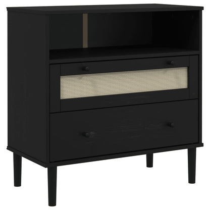Credenza SENJA Aspetto Rattan Massello Pino