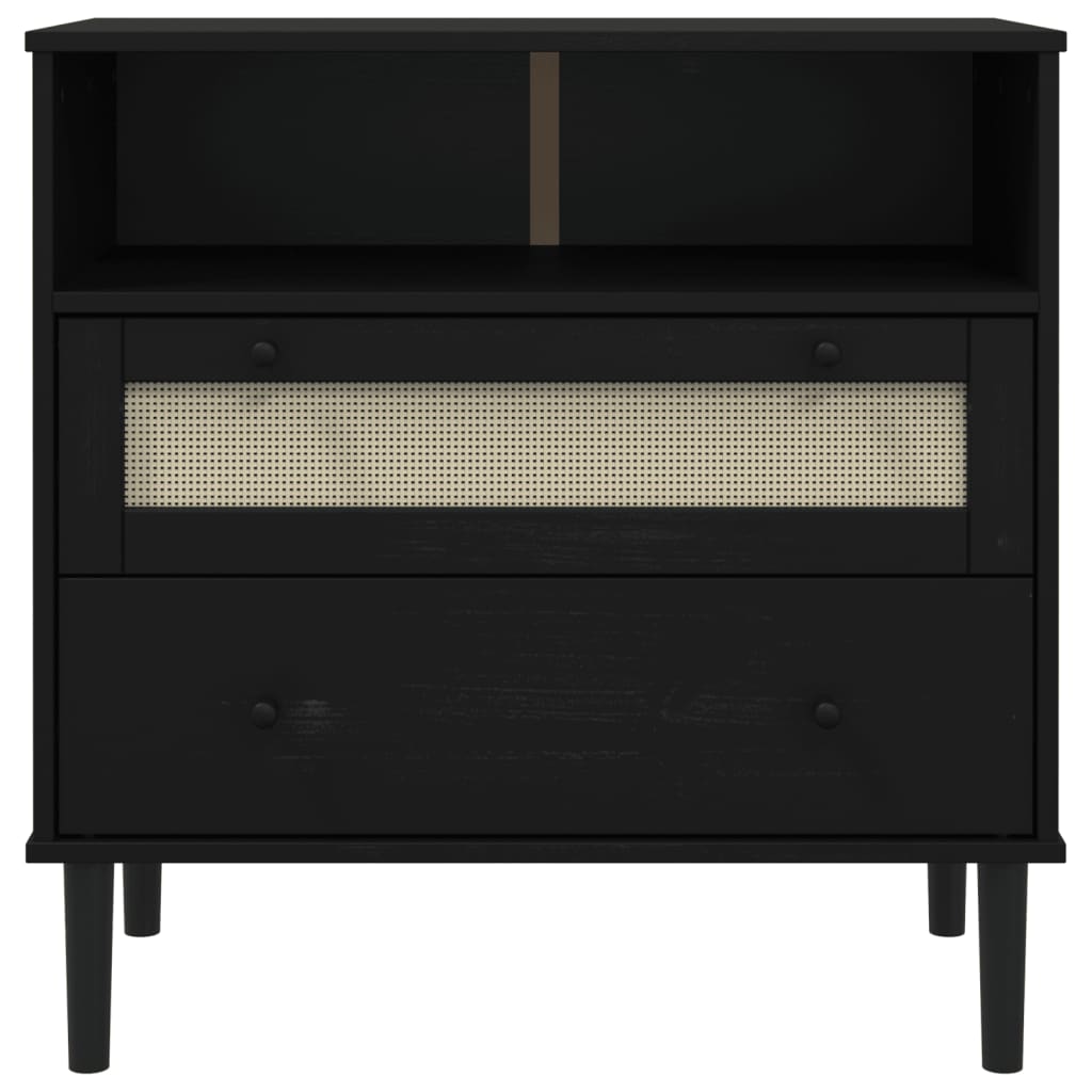 Credenza SENJA Aspetto Rattan Massello Pino