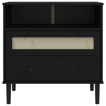 Credenza SENJA Aspetto Rattan Massello Pino