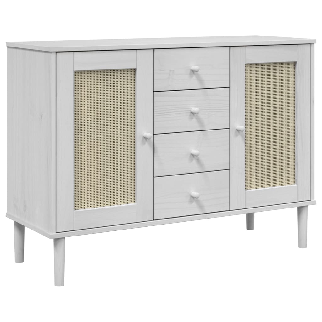 Credenza SENJA Aspetto Rattan Massello Pino