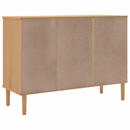 Credenza SENJA Aspetto Rattan 112x40x80 cm Legno Massello Pino - homemem39