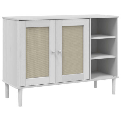 Credenza SENJA Aspetto Rattan Massello Pino