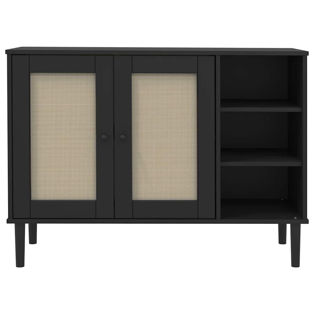 Credenza SENJA Aspetto Rattan Massello Pino