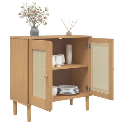 Credenza SENJA Aspetto Rattan Massello Pino