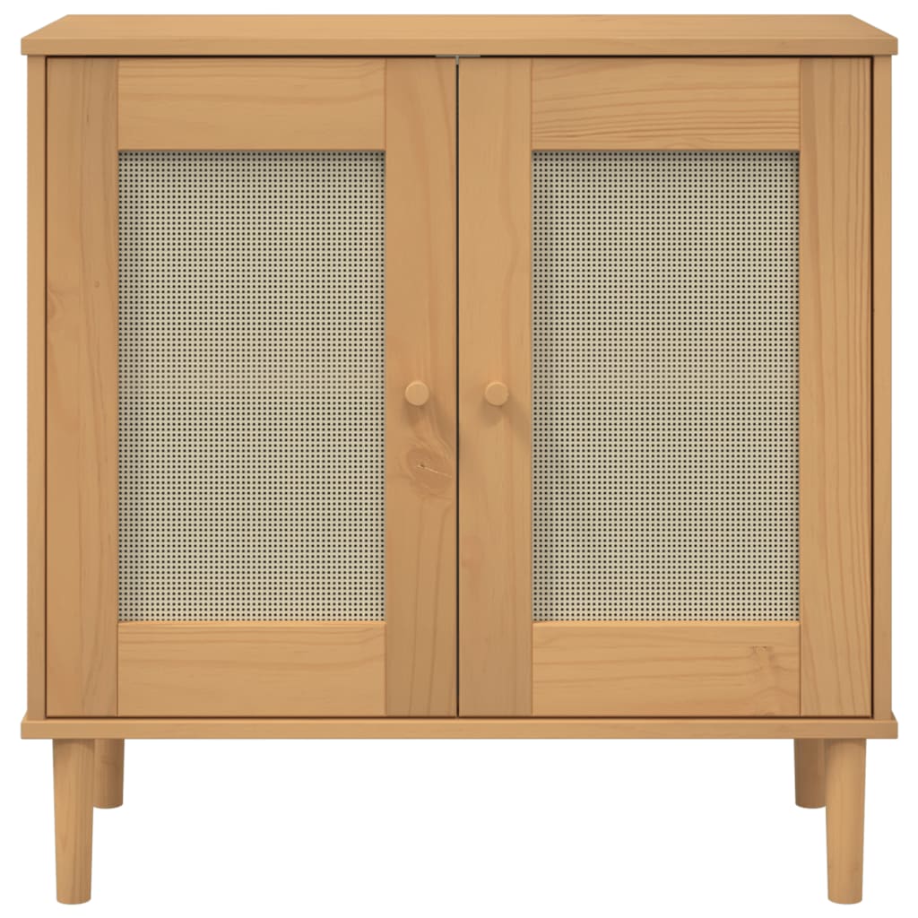 Credenza SENJA Aspetto Rattan Massello Pino