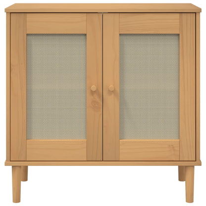 Credenza SENJA Aspetto Rattan Massello Pino