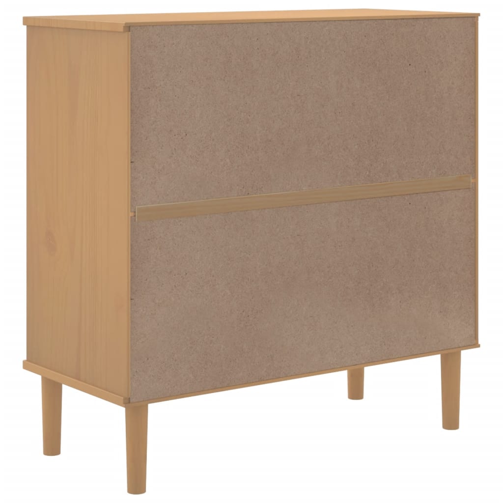 Credenza SENJA Aspetto Rattan Massello Pino