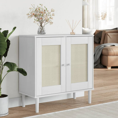 Credenza SENJA Aspetto Rattan Massello Pino