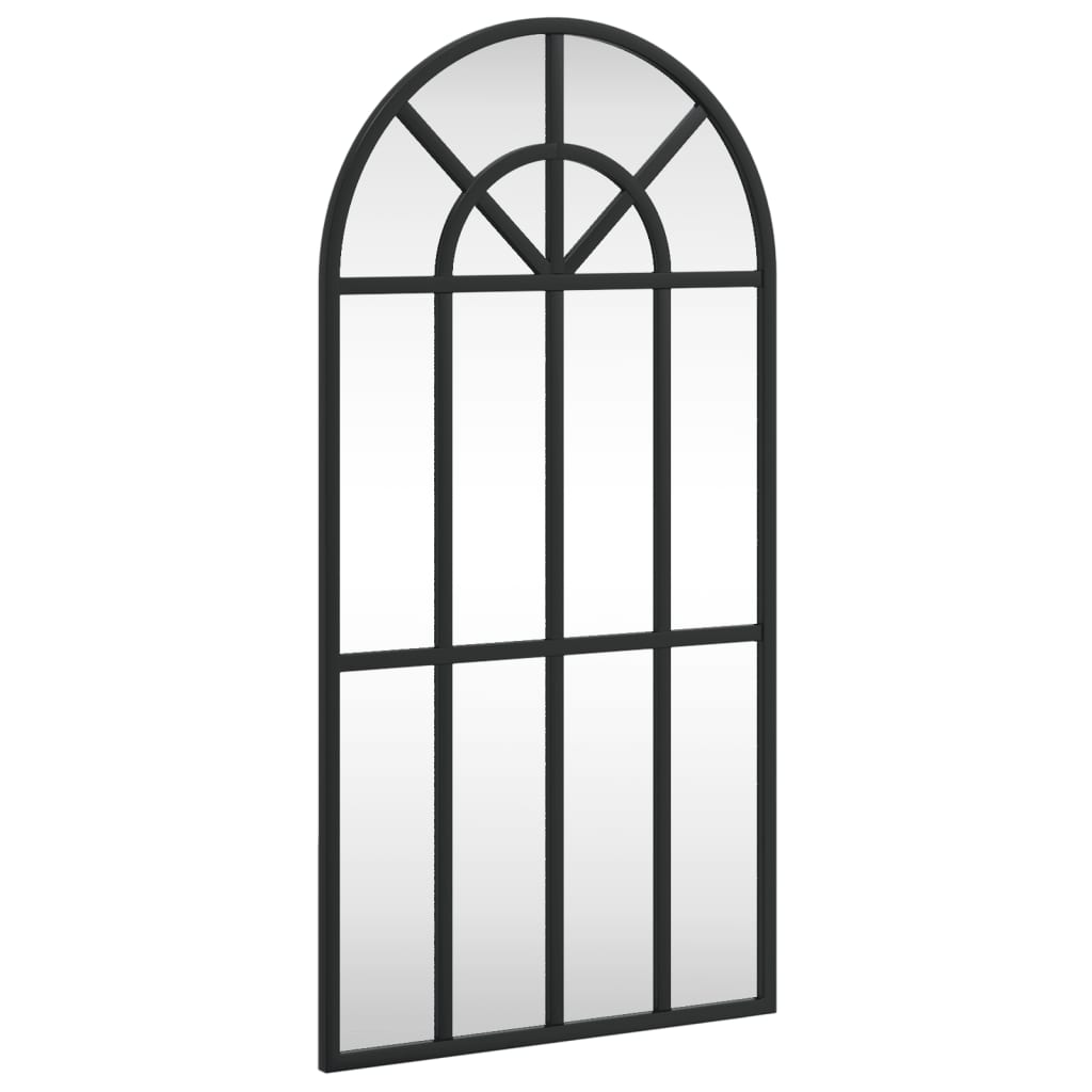 Specchio da Parete Nero 30x60 cm Arco in Ferro | homemem39