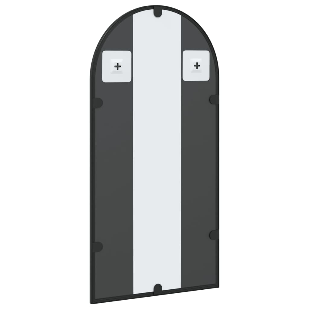 Specchio da Parete Nero 30x60 cm Arco in Ferro | homemem39