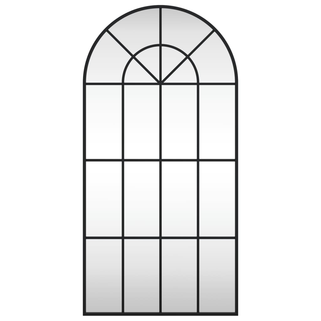 Specchio da Parete Nero 50x100 cm Arco in Ferro | homemem39