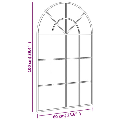 Specchio da Parete Nero 60x100 cm Arco in Ferro | homemem39