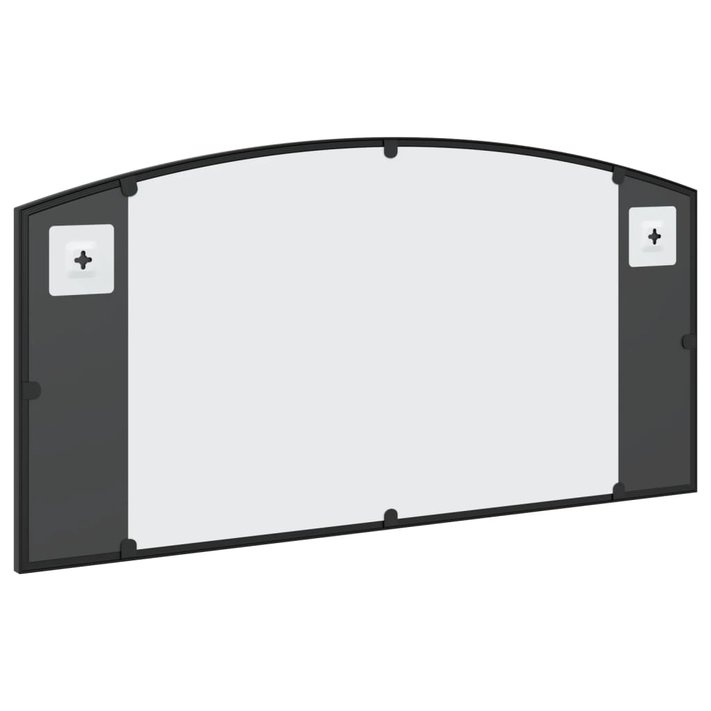 Specchio da Parete Nero 80x40 cm Arco in Ferro | homemem39