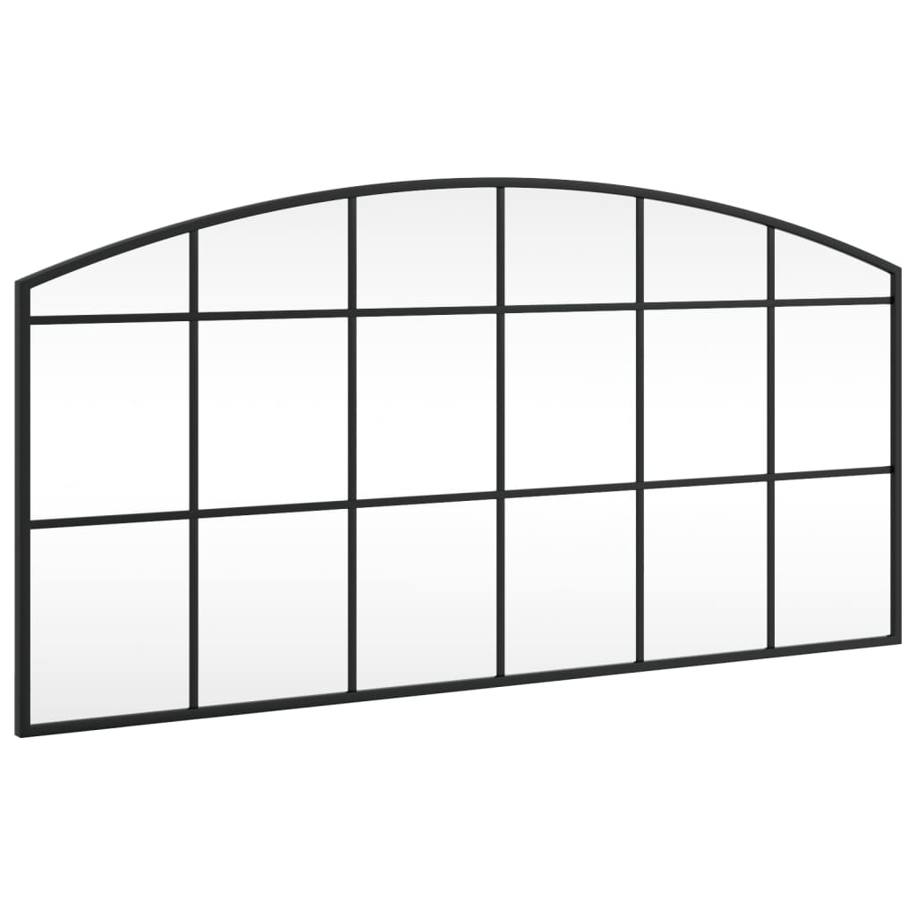 Specchio da Parete Nero 100x50 cm Arco in Ferro | homemem39