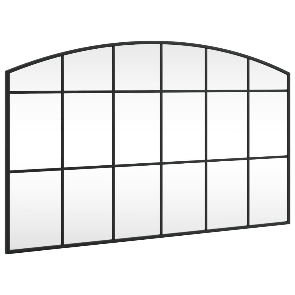 Specchio da Parete Nero 100x60 cm Arco in Ferro | homemem39