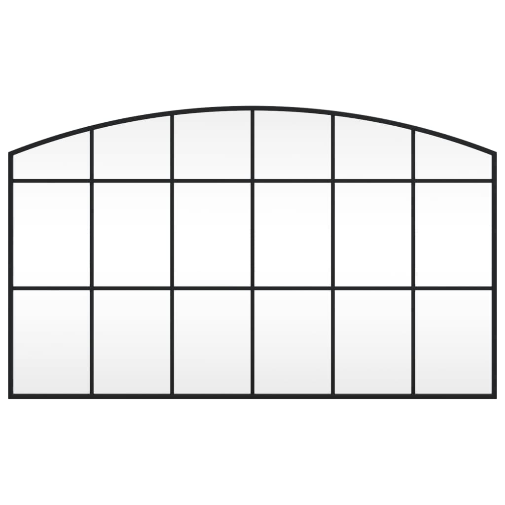 Specchio da Parete Nero 100x60 cm Arco in Ferro | homemem39