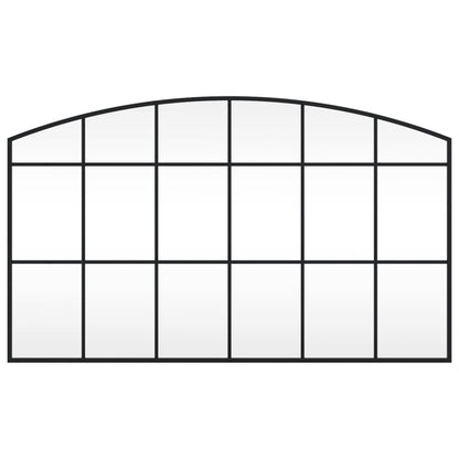 Specchio da Parete Nero 100x60 cm Arco in Ferro | homemem39