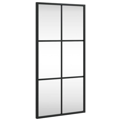 Specchio da Parete Nero 30x60 cm Rettangolare in Ferro - homemem39