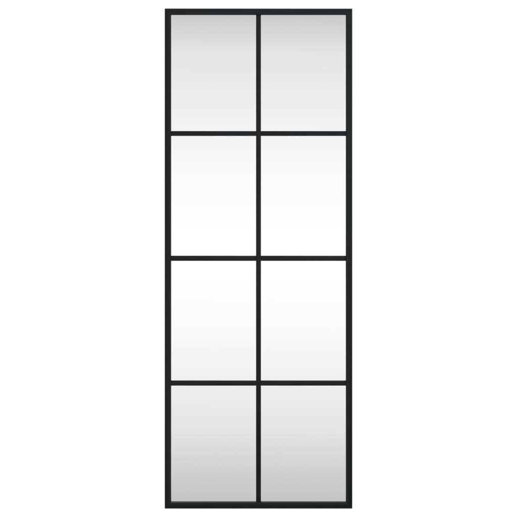 Specchio da Parete Nero 30x80 cm Rettangolare in Ferro - homemem39