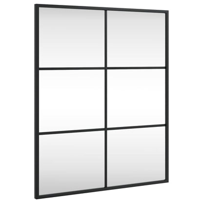 Specchio da Parete Nero 50x60 cm Rettangolare in Ferro | homemem39