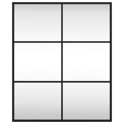 Specchio da Parete Nero 50x60 cm Rettangolare in Ferro | homemem39