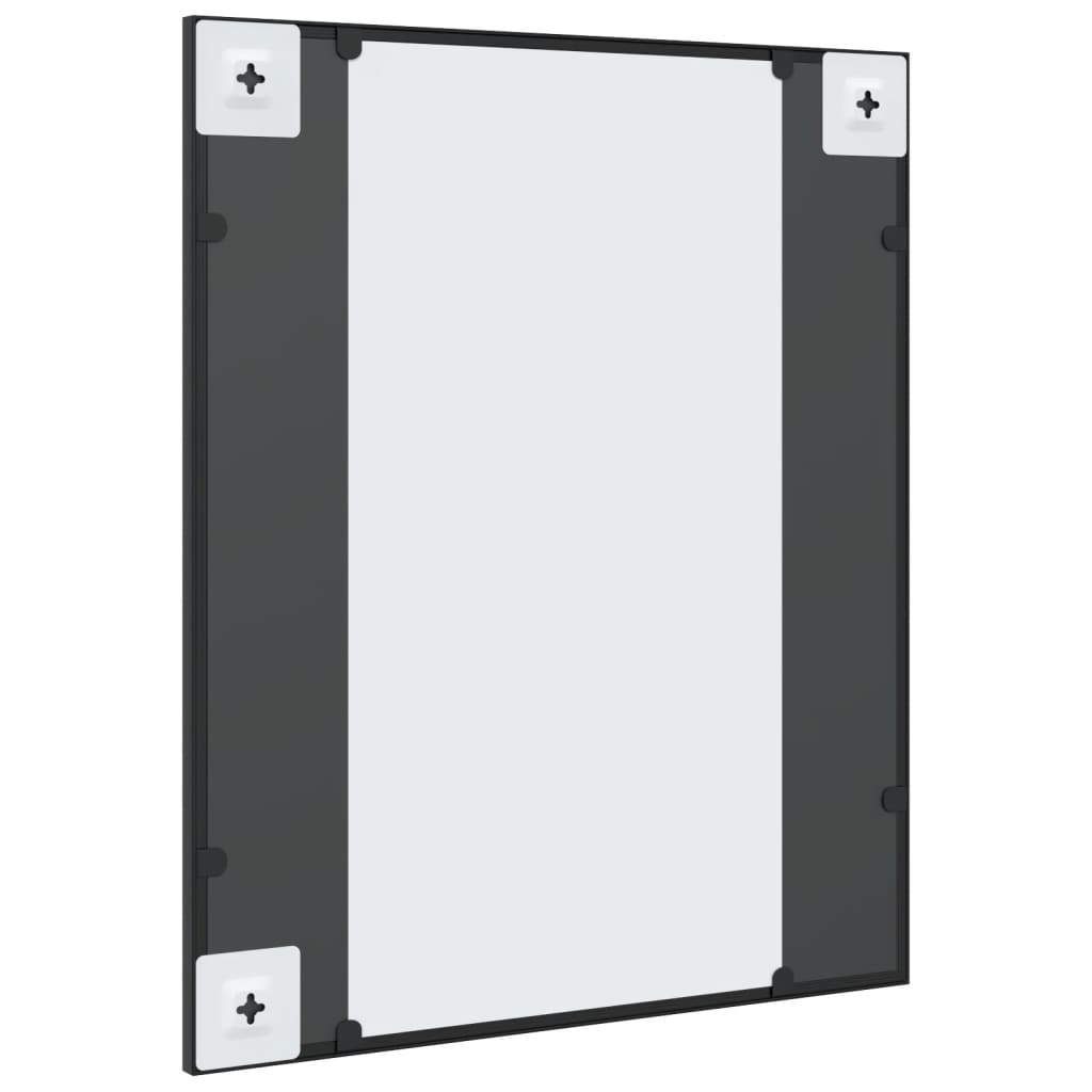 Specchio da Parete Nero 50x60 cm Rettangolare in Ferro | homemem39