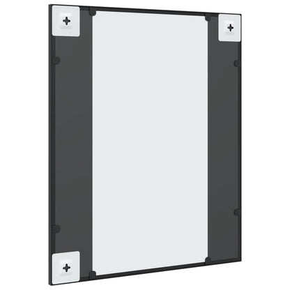 Specchio da Parete Nero 50x60 cm Rettangolare in Ferro | homemem39