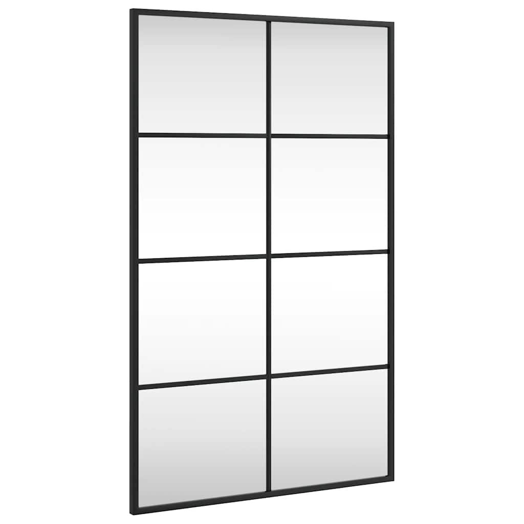 Specchio da Parete Nero 50x80 cm Rettangolare in Ferro | homemem39