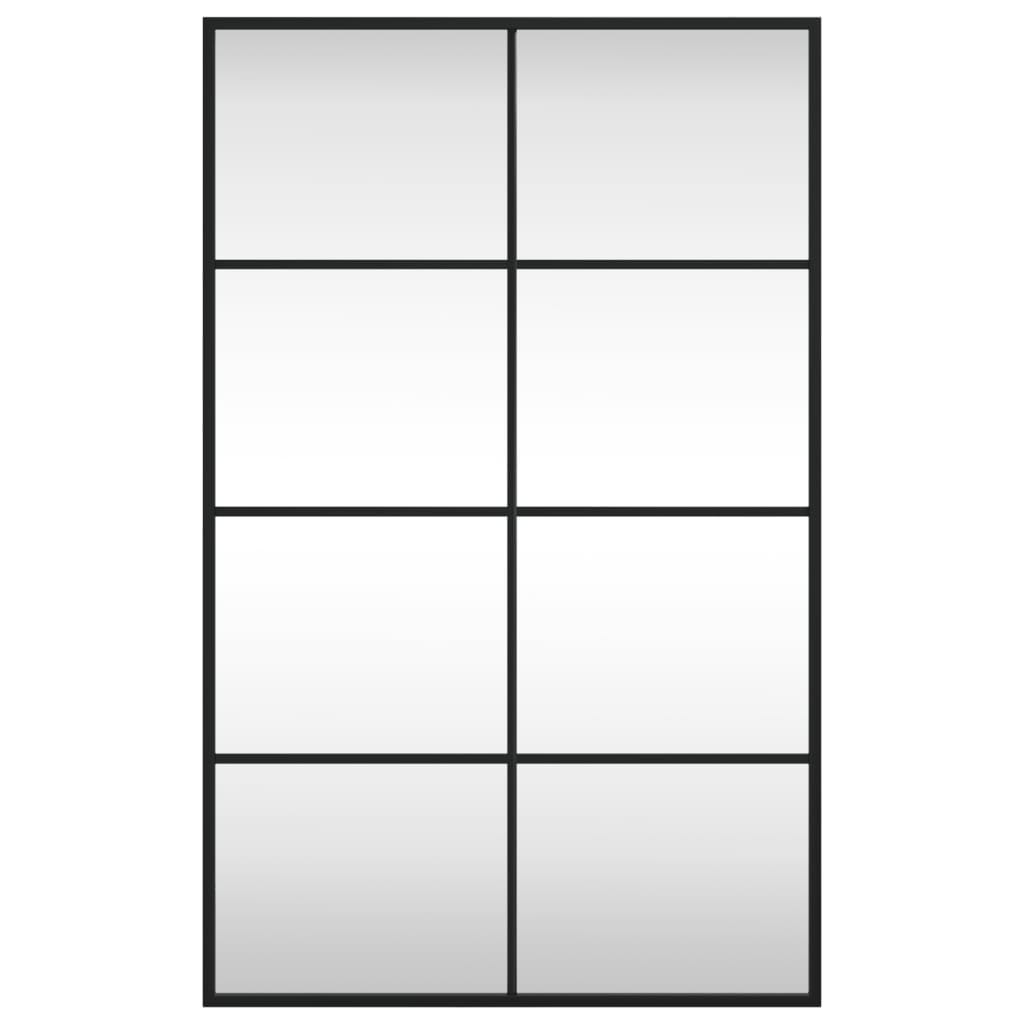 Specchio da Parete Nero 50x80 cm Rettangolare in Ferro | homemem39