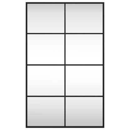 Specchio da Parete Nero 50x80 cm Rettangolare in Ferro | homemem39