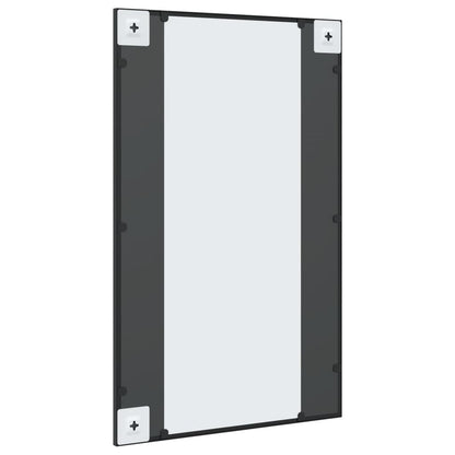 Specchio da Parete Nero 50x80 cm Rettangolare in Ferro | homemem39