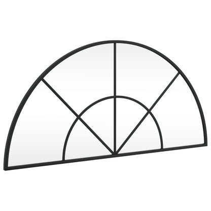 Specchio da Parete Nero 80x40 cm Arco in Ferro | homemem39
