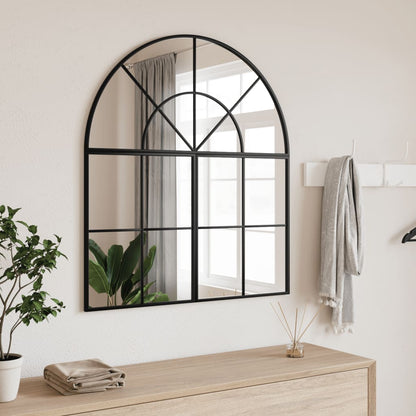 Specchio da Parete Nero 80x40 cm Arco in Ferro | homemem39