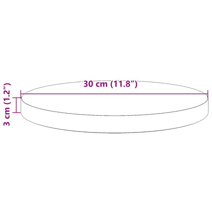 Piano Tavolo Rotondo Ø30x3 cm in Legno Massello di Pino - homemem39