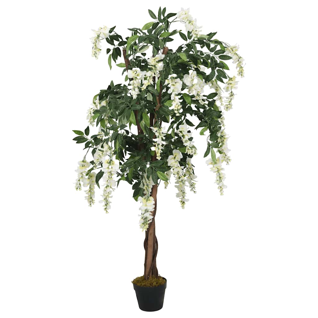 Glicine Artificiale 1260 Foglie 180 cm Verde e Bianco | homemem39