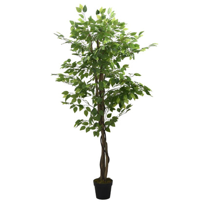 Albero di Ficus Artificiale 378 Foglie 80 cm Verde