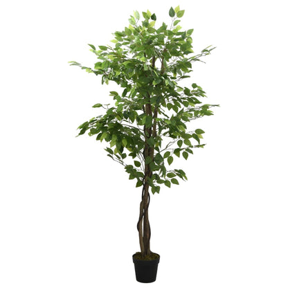 Albero di Ficus Artificiale 1260 Foglie 200 cm Verde