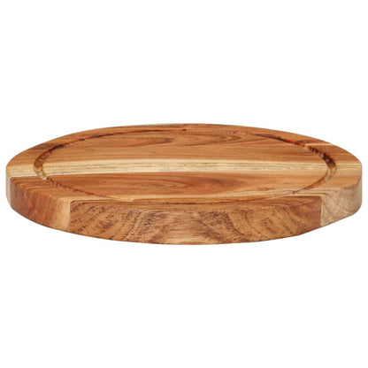 Tagliere Ø25x2,5 cm in Legno Massello di Acacia - homemem39