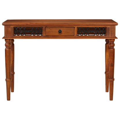 Scrivania con Cassetto 110x50x76 cm in Legno Massello di Acacia