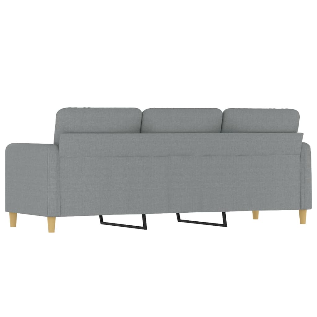 Divano a 3 Posti Grigio Chiaro 180 cm in Tessuto | homemem39