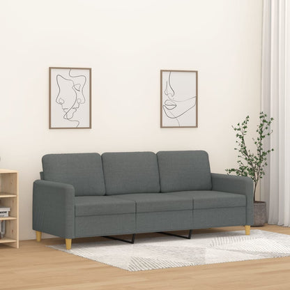 Divano a 3 Posti Grigio Chiaro 180 cm in Tessuto | homemem39
