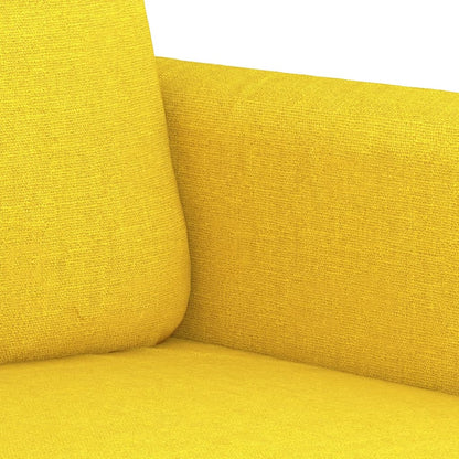Divano a 3 Posti Giallo Chiaro 180 cm in Tessuto | homemem39