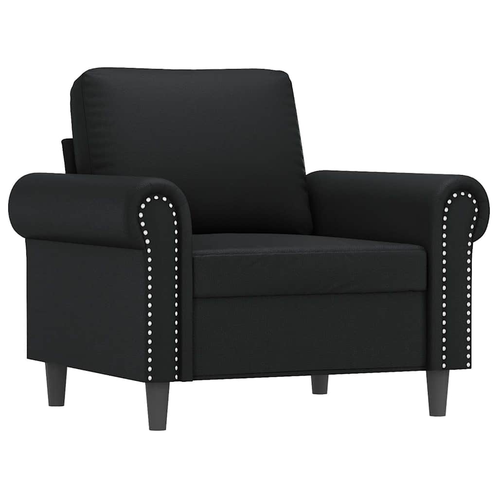 Poltrona Nera 60 cm in Similpelle | homemem39