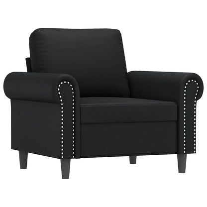 Poltrona Nera 60 cm in Similpelle | homemem39