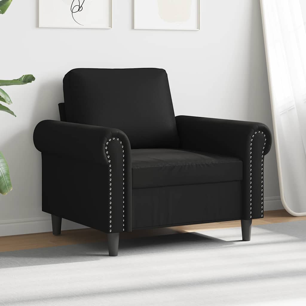 Poltrona Nera 60 cm in Similpelle | homemem39