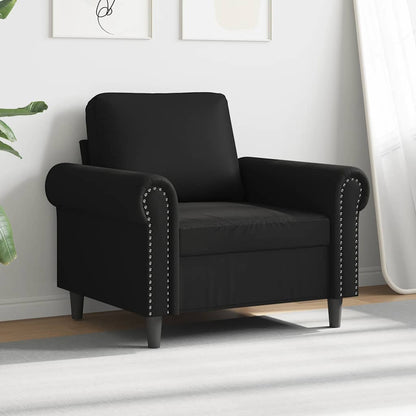 Poltrona Nera 60 cm in Similpelle | homemem39