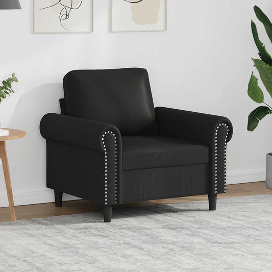 Poltrona Nera 60 cm in Similpelle | homemem39