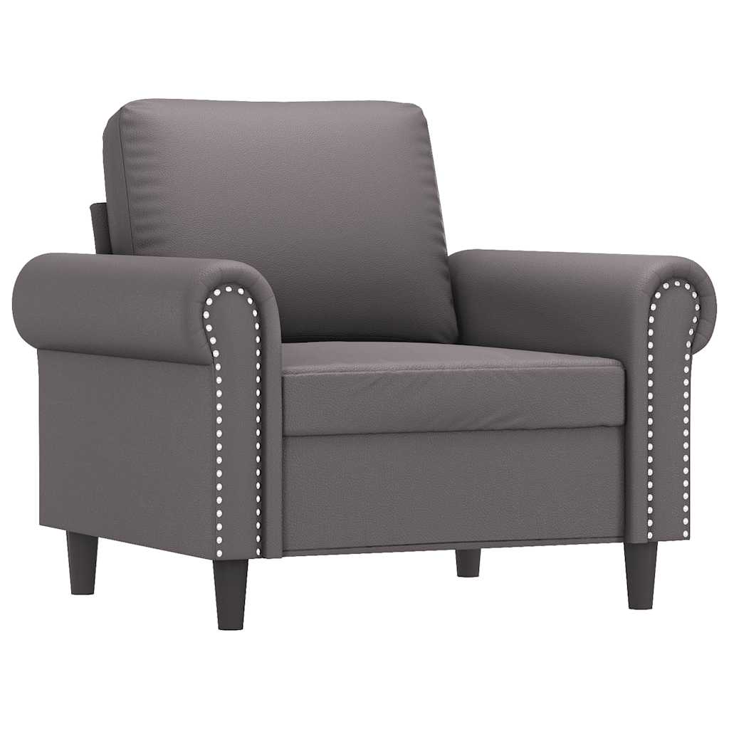 Poltrona Grigia 60 cm in Similpelle | homemem39